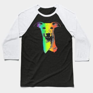 Rainbow Whippet Baseball T-Shirt